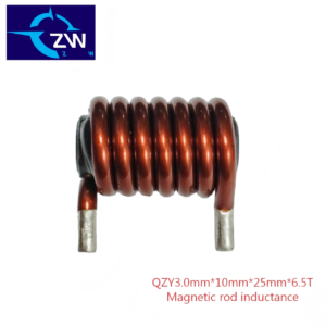 High Frequency Ferrite Rod Core Inductor QZY3.0mm*10mm*25mm*6.5T High Q Factor Rod Choke Coil for RF Antenna and Noise Suppression 3A/20A